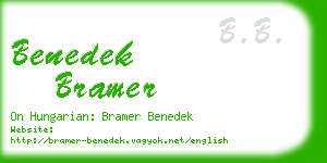 benedek bramer business card